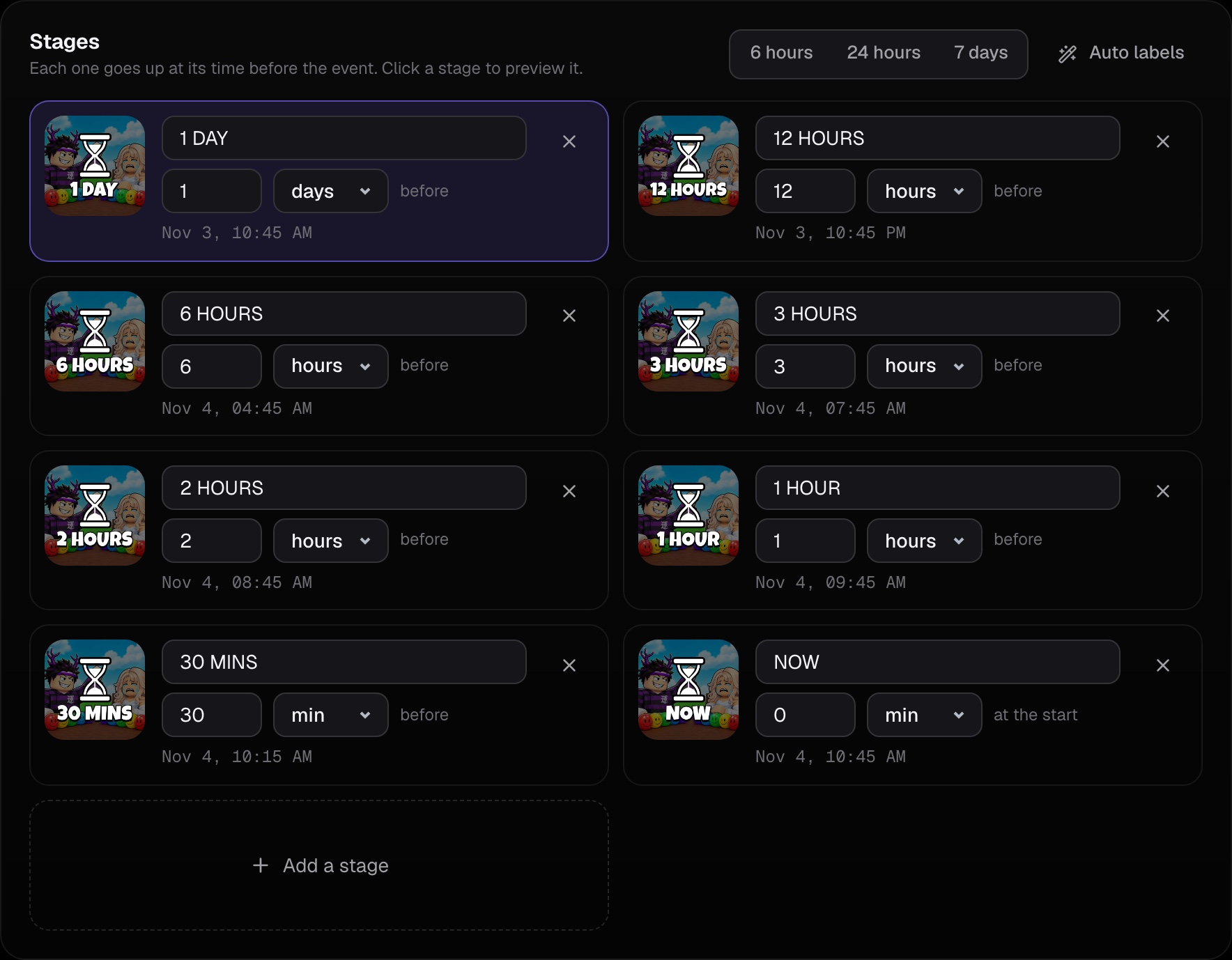 The icon updater in the RoSession dashboard: any schedule